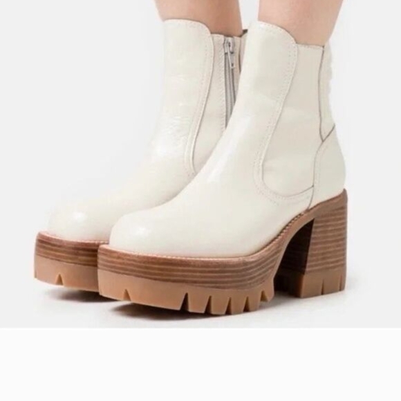 Jeffrey Campbell Shoes - Jeffrey Campbell Women's Cream Platform Ankle Boots